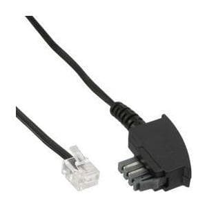 InLine 18801B 1 m svart telefonkabel (18801B)