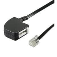 Wentronic goobay - telefonkabel - TAE-U (R) till RJ-11/RJ-14 (S) - 20 cm - platt - svart (68584)