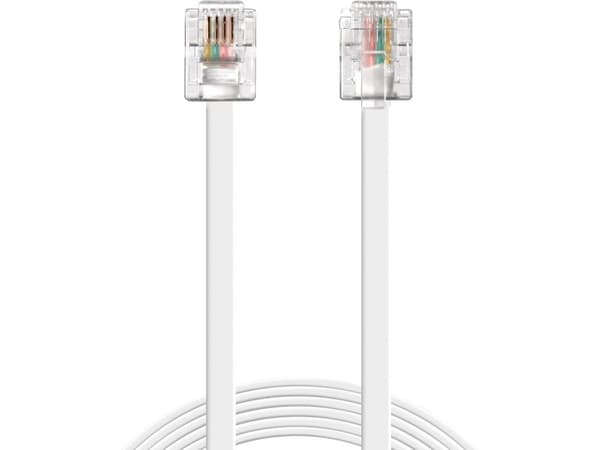 Sandberg - telefonkabel - RJ-11 (M) till RJ-11 (M) - 1,8m - vit (500-60)