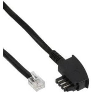 INLINE - Telefonkabel - TAE-N (M) til RJ-12 (M) - 15 m - Sort