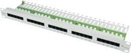 Telegärtner ISDN/Telephone Patch Panel MPPI25-H - Patch Panel - lysegrå, RAL 7035 - 1U - 25 porte (J02023L0014)