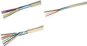 shiverpeaks BASIC-S telefonkabel, grå, 50 m, 4-ledare för inomhusbruk, med styv innerledare, skärmad, 2x2x0,6 - 1 st (BS76840-50)