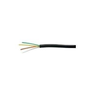 Telefon rund kabel 4-tråds svart 100m spole (TC 76106R)
