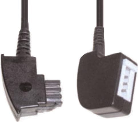 e+p T 28 10m svart telefonkabel (T28)
