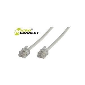 MicroConnect RJ12/RJ12 5 m - kabel för fast telefon (RJ12, RJ12)
