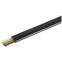 Wentronic Goobay telefon platt kabel 100 m rulle, AWG 28, CCA (kopparbeklädd aluminium), svart (93304)