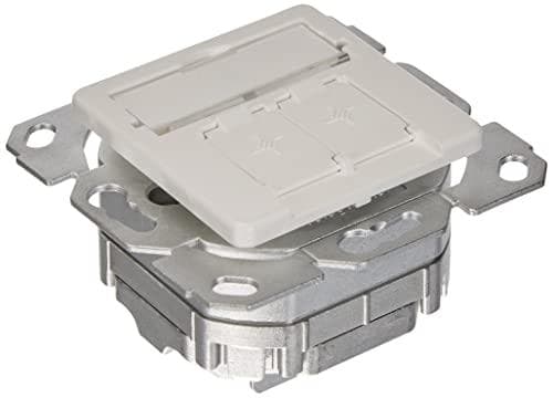 Telegärtner J00020A0500 nätverksuttag infälld insats med centralplatta CAT 6a 2 port vit, 5 V