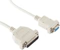 Miniatyrbild 1 av 2: S-Impuls seriell RS232 nollmodemkabel 9-stift SUB-D (f) - 25-stift SUB-D (m) - 3 meter