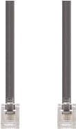 e+p T 100/3 3m svart telefonkabel (T 100/3)