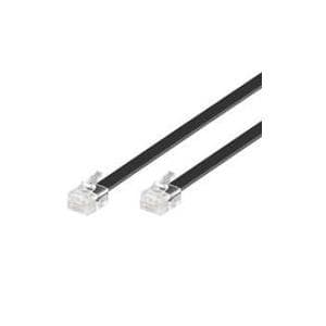 Wentronic Goobay modulär anslutningskabel, svart, 3 m - RJ12-kontakt (6P6C) till RJ12-kontakt (6P6C) (50321)