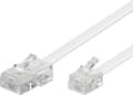 Miniatyrbild 3 av 3: Goobay 3m RJ-11/RJ-45 Kabel Vit