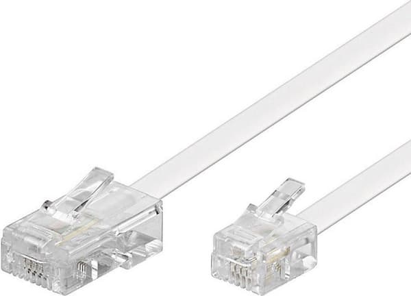 Goobay 3m RJ-11/RJ-45 Kabel Vit
