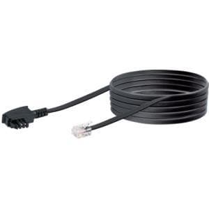 Schwaiger DSL-kabel RJ12 6P2C -> TAE-F 6P4C 10m svart (TAL6532533)