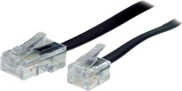 Anslutningskabel 10m St-St Western 8/4 RJ45-6/4 RJ11 (TC 70260 / 68578)