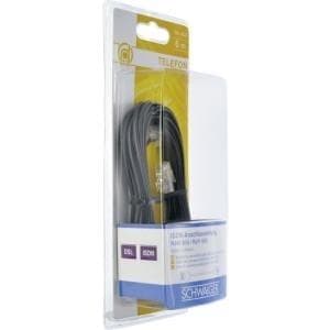 Schwaiger modemkabel RJ11 6P2C -> RJ45 8P2C 6m svart (TAL6632533)