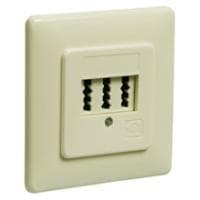 Wentronic goobay - vægplade til planmontering - TAE-NFN x 3 - beige (50264) Beige
