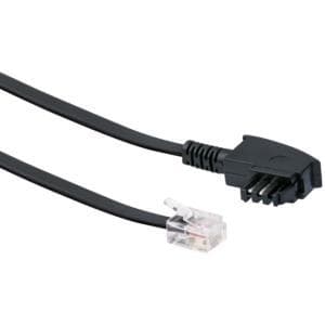 Schwaiger DSL-kabel RJ12 6P2C -> TAE-F 6P4C 3m svart (TAL6531533)