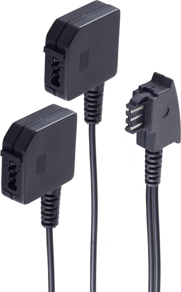 shiverpeaks ®-BASIC-S--TAE F-plugg till 2 TAE F-kopplingar, 0,2 m (BS71000)