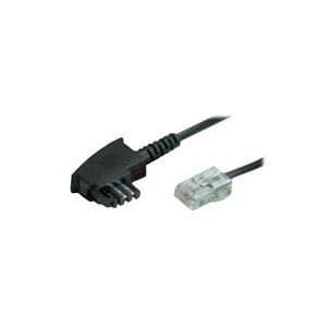 S-Impuls - telefonkabel - TAE-F (M) till RJ-45 (2-stift) (M) - 6,0 m - svart (TC 70002-6)