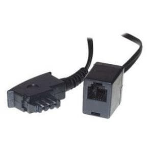 S-Conn 0,2m TAE-F - RJ11 - TAE-F - RJ11 - Hane/hona - Nickel/Guld - Svart - Plast (TC 71020)