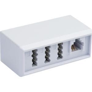 Schwaiger TDA1231 532 - TAE-F - 2xTAE-N - 1xTAE-F - 1xRJ11 - Han/hun - Hvid - Blister (TDA1231532)