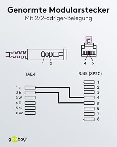 Goobay 60679 telefonkabel 50 m hvid (60679)