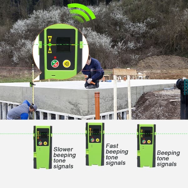 Lasermodtager, Udendørs brug, Grøn farve