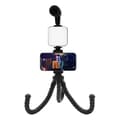 Pikkukuva 2 / 6: Muvit Jalusta Valolla Ja Mikrofonilla Vlogging Kit 4-in-1 Musta