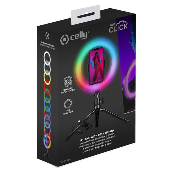 Celly Ring Lys Rgb 20 Cm Transparent