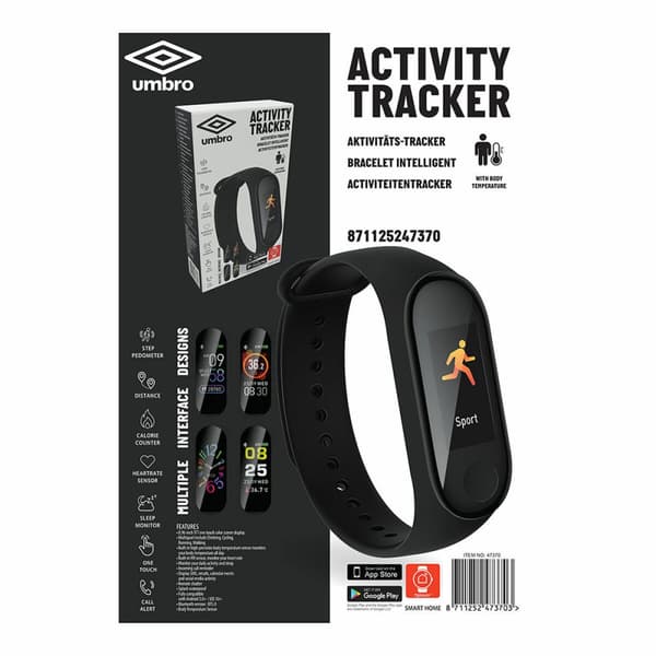 Aktivitetsarmbånd Umbro Sort 0,96"