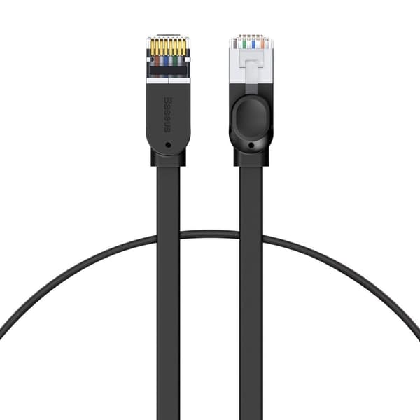Baseus High Speed Flat Ethernet CAT6 RJ45 verkkokaapeli 0.5m - musta