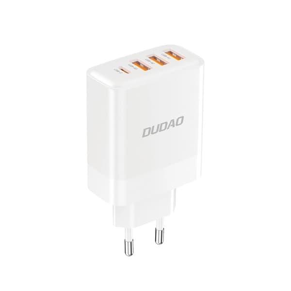 Dudao A5HEU verkkolaturi 3x USB-A 1x USB-C PD20W - valkoinen