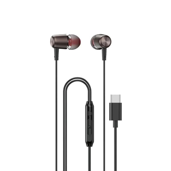 Dudao X1PROT in-ear langalliset USB-C-kuulokkeet 1.2 m - musta