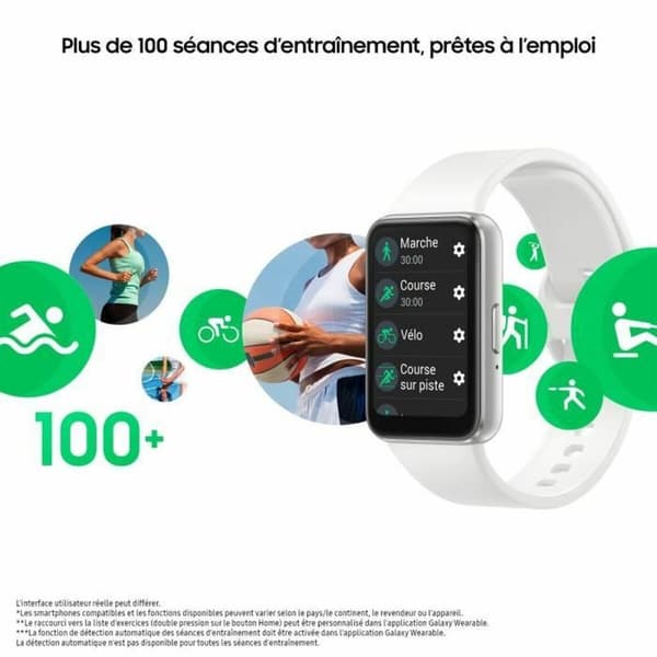 Aktiivisuusranneke Samsung Galaxy Fit3 Valkoinen Hopeinen 1,6"