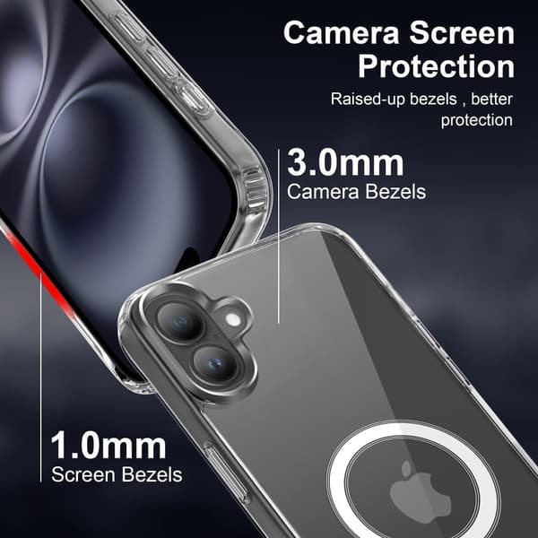 iPhone 16 Cover MagSafe Transparent - Stødsikker beskyttelse hele vejen rundt