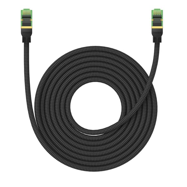 Baseus hurtig netværkskabel RJ45 cat. 8 40Gbps 8m flettet sort