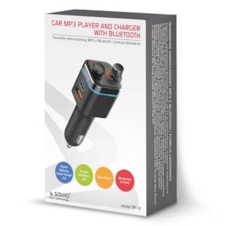 Savio Bil FM-sender med Bluetooth og opladningsfunktion, TR-12