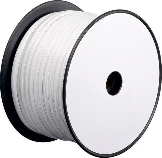 Wentronic Goobay telefon fladkabel 100 m rulle, AWG 28, CCA (kobberbeklædt aluminium), hvid (93305)