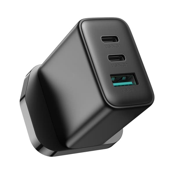 Joyroom JR-TCF10 Hurtigoplader 32W 2x USB-C USB-A (UK-stik) - Sort