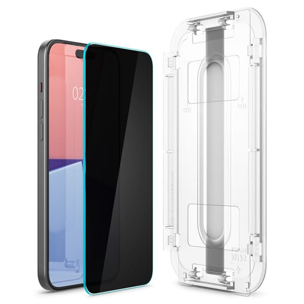 Härdat Glas Spigen Glas.tR EZ Fit Sekretess för iPhone 15/16