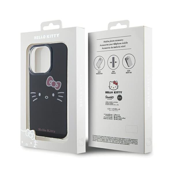 Hello Kitty IML Kitty Face - iPhone 15 Pro Max -suojakuori (musta)
