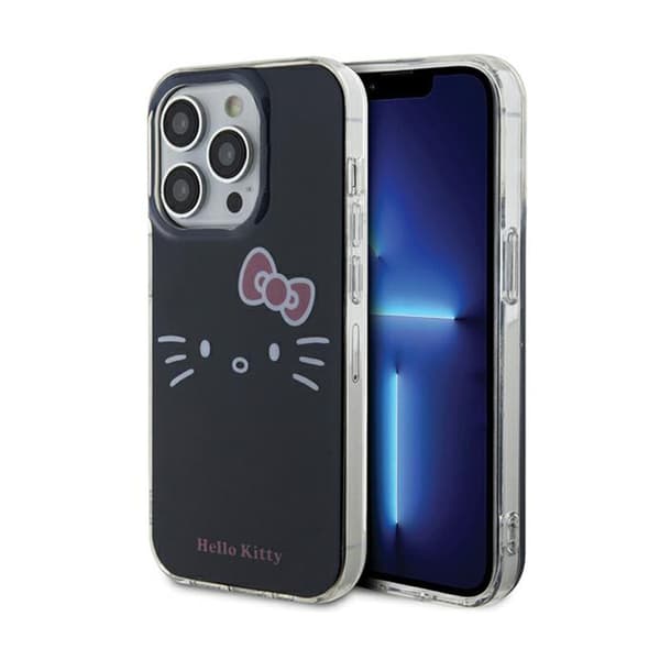 Hello Kitty IML Kitty Face - iPhone 15 Pro Max -suojakuori (musta)