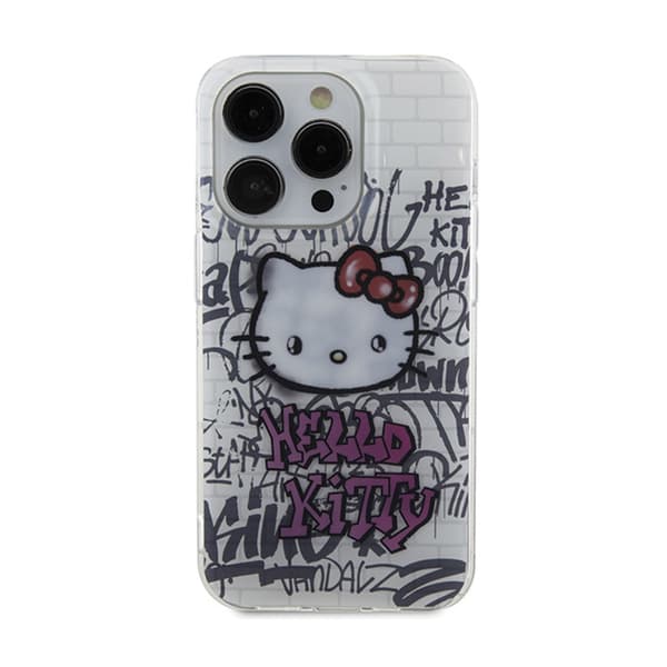 Hello Kitty IML Kitty On Bricks Graffiti - iPhone 13 Pro -kotelo (valkoinen)