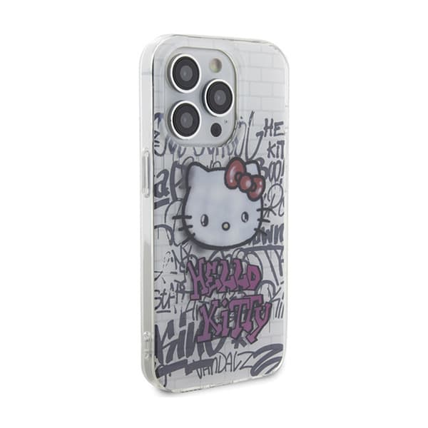 Hello Kitty IML Kitty On Bricks Graffiti - iPhone 13 Pro -kotelo (valkoinen)