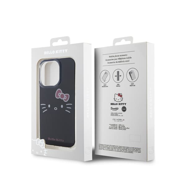 Hello Kitty IML Kitty Face - iPhone 15 Pro -kotelo (musta)