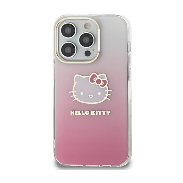 Hello Kitty IML Gradient Electrop -kissanpää - iPhone 15 Pro Max -suojakuori (vaaleanpunainen)