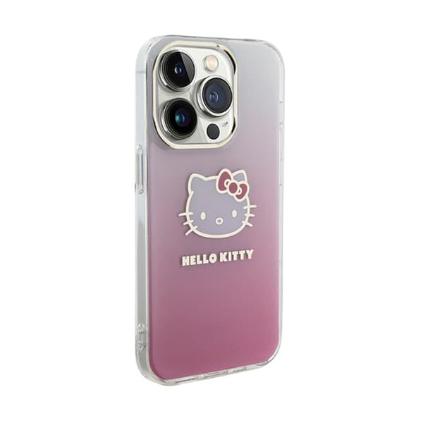 Hello Kitty IML Gradient Electrop -kissanpää - iPhone 15 Pro Max -suojakuori (vaaleanpunainen)