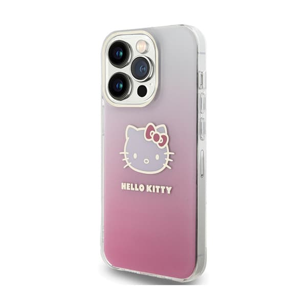 Hello Kitty IML Gradient Electrop -kissanpää - iPhone 15 Pro Max -suojakuori (vaaleanpunainen)