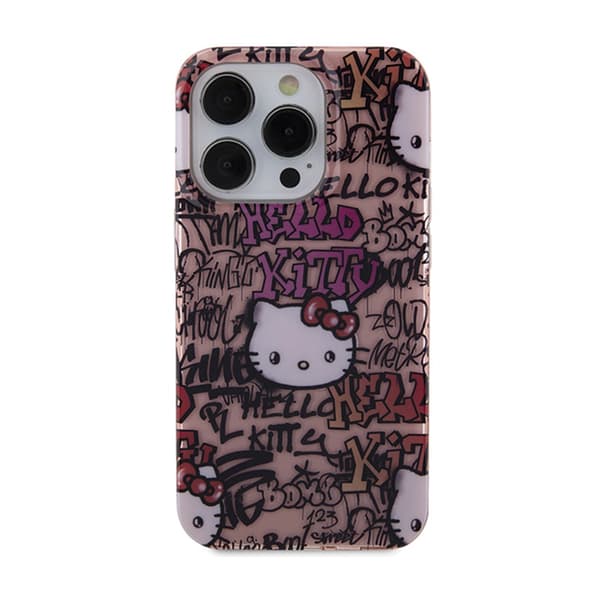 Hello Kitty IML-taggar Graffiti - iPhone 15 Pro Max-skal (rosa)