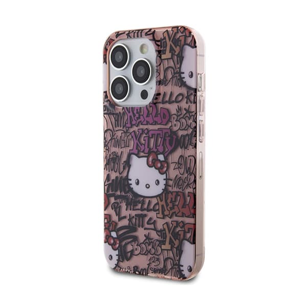 Hello Kitty IML-taggar Graffiti - iPhone 15 Pro Max-skal (rosa)